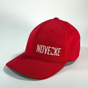 Noveske Logo Cap L-XL Red FlexFit Embroidered Logo  Hat Y2K Classic Firearms